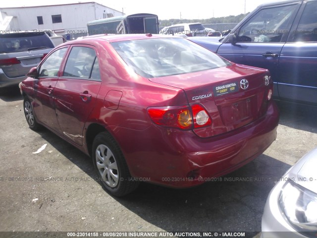 2T1BU4EEXAC295382 - 2010 TOYOTA COROLLA S/LE/XLE RED photo 3