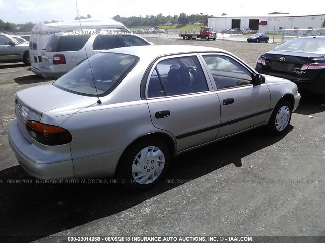 1Y1SK5487XZ444672 - 1999 CHEVROLET GEO PRIZM LSI BEIGE photo 4