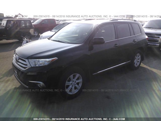 5TDBK3EH2DS228443 - 2013 TOYOTA HIGHLANDER PLUS/SE BLACK photo 2