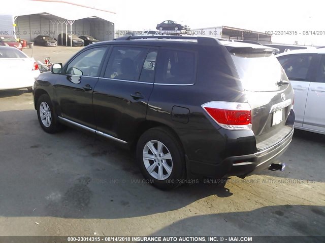 5TDBK3EH2DS228443 - 2013 TOYOTA HIGHLANDER PLUS/SE BLACK photo 3