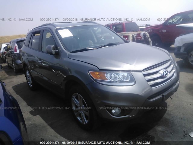 5XYZKDAG5CG145991 - 2012 HYUNDAI SANTA FE LIMITED GRAY photo 1