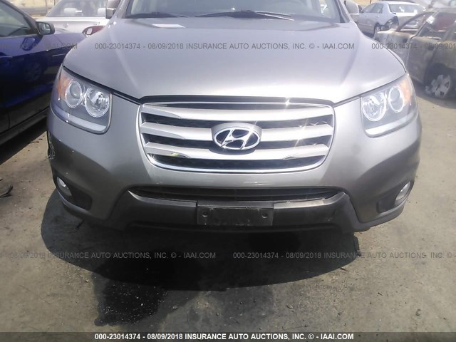 5XYZKDAG5CG145991 - 2012 HYUNDAI SANTA FE LIMITED GRAY photo 6