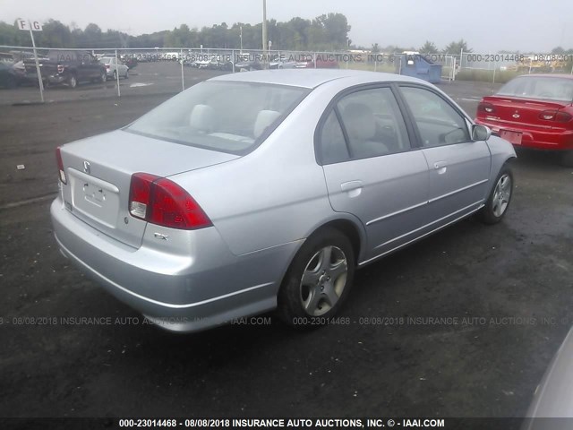 2HGES26845H507271 - 2005 HONDA CIVIC EX SILVER photo 4