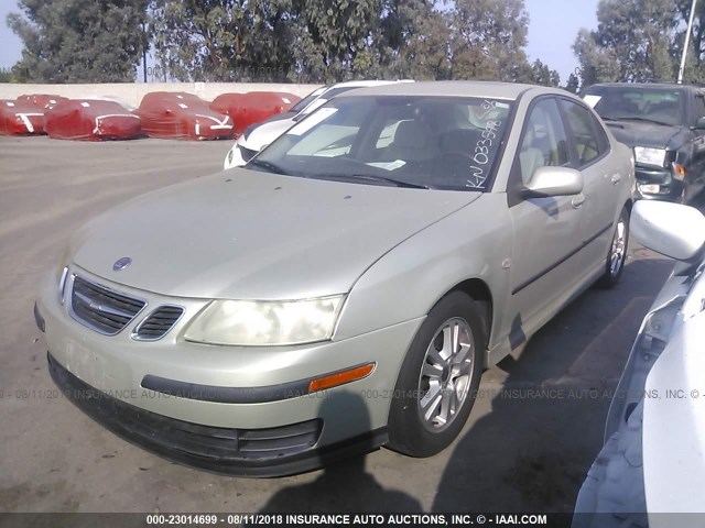 YS3FD49Y361033598 - 2006 SAAB 9-3 GRAY photo 2