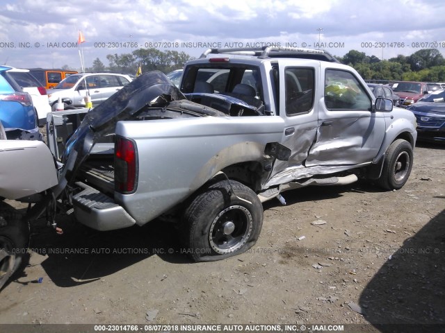 1N6ED27T71C395703 - 2001 NISSAN FRONTIER CREW CAB XE/CREW CAB SE SILVER photo 4