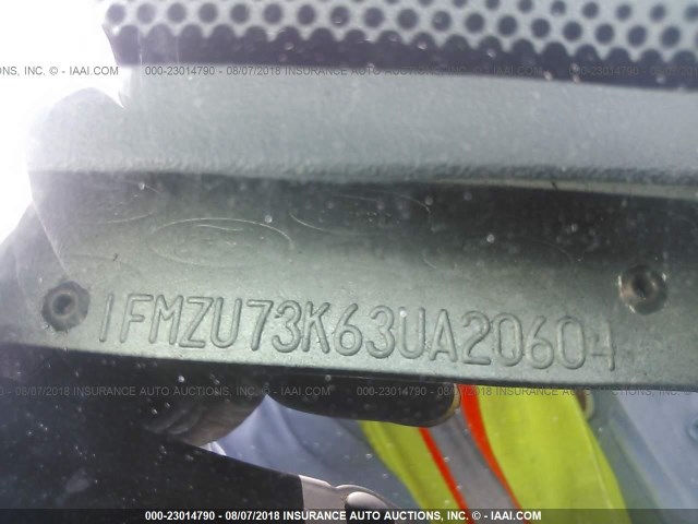 1FMZU73K63UA20604 - 2003 FORD EXPLORER XLT/XLT SPORT/NBX 白色 照片 9