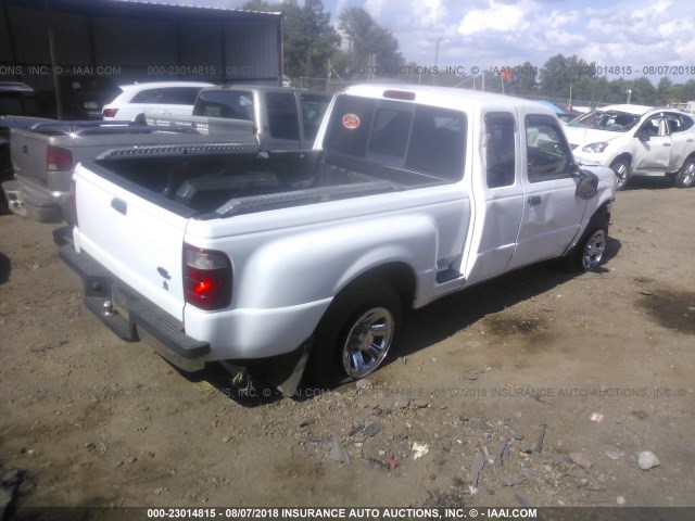 1FTYR44V33PB14009 - 2003 FORD RANGER SUPER CAB WHITE photo 4