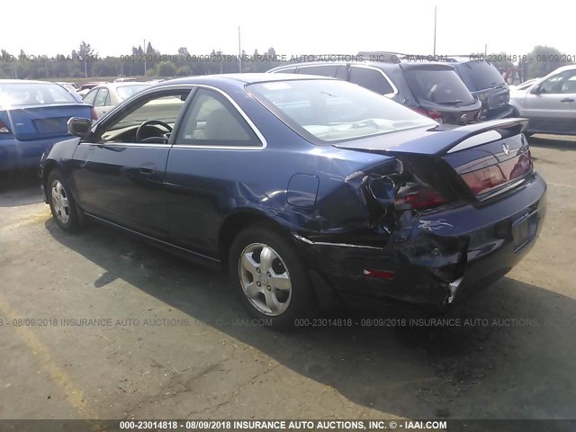 1HGCG325X2A000279 - 2002 HONDA ACCORD EX BLUE photo 3