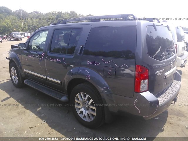 5N1AR1NB8CC624346 - 2012 NISSAN PATHFINDER S/LE/SE GRAY photo 3