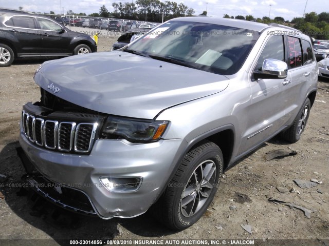 1C4RJFBG0HC899650 - 2017 JEEP GRAND CHEROKEE LIMITED SILVER photo 2