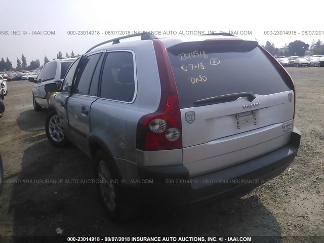 YV1CZ91H441067786 - 2004 VOLVO XC90 T6 SILVER photo 3