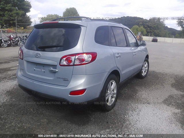 5NMSK4AG5AH367631 - 2010 HYUNDAI SANTA FE LIMITED SILVER photo 4