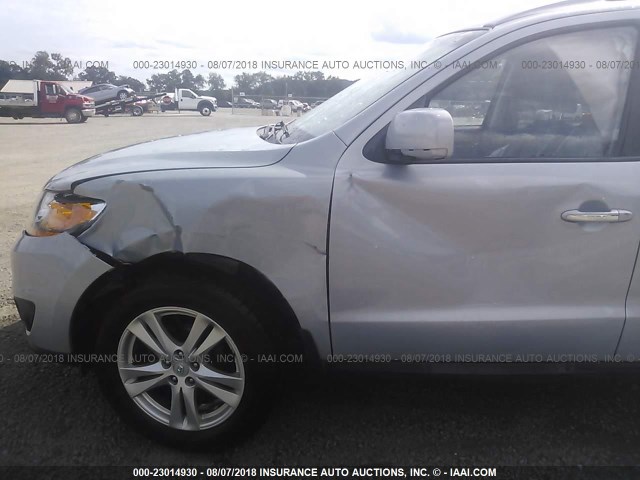 5NMSK4AG5AH367631 - 2010 HYUNDAI SANTA FE LIMITED SILVER photo 6