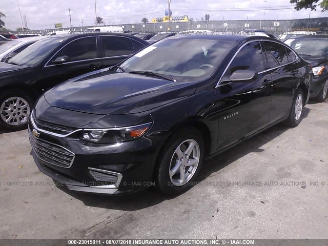 1G1ZB5ST6HF204230 - 2017 CHEVROLET MALIBU LS 黑色 照片 2