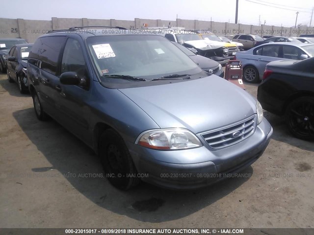 2FMZA5146YBB42264 - 2000 FORD WINDSTAR LX BLUE photo 1