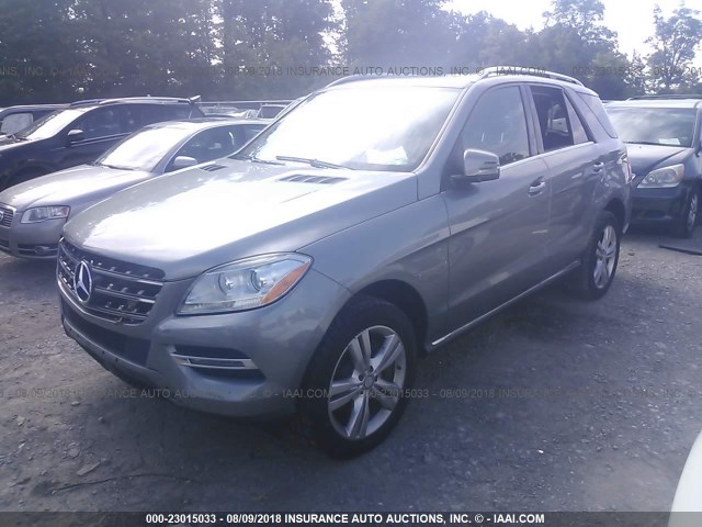 4JGDA5HB7DA142746 - 2013 MERCEDES-BENZ ML 350 4MATIC GRAY photo 2