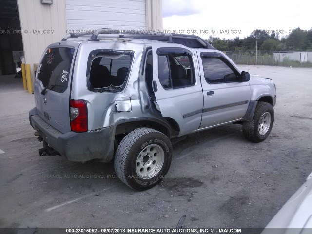 5N1ED28T92C585310 - 2002 NISSAN XTERRA XE/SE SILVER photo 4