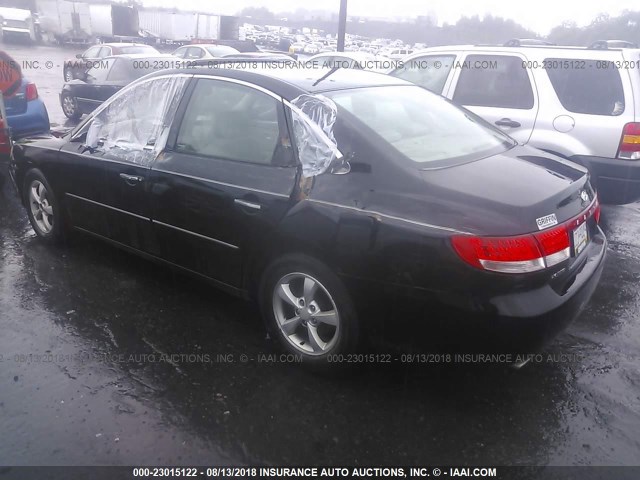 KMHFC46F16A070724 - 2006 HYUNDAI AZERA SE/LIMITED BLACK photo 3