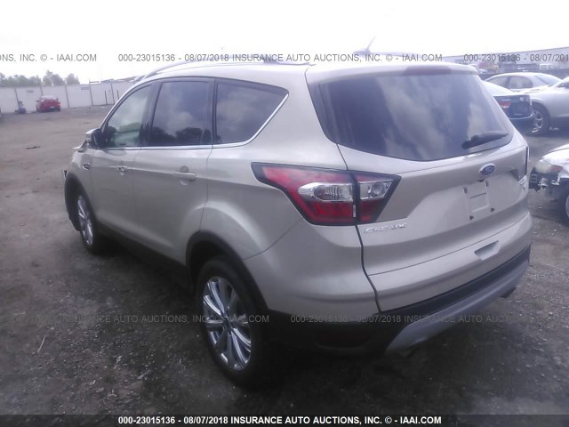 1FMCU9J9XHUE16124 - 2017 FORD ESCAPE TITANIUM GOLD photo 3