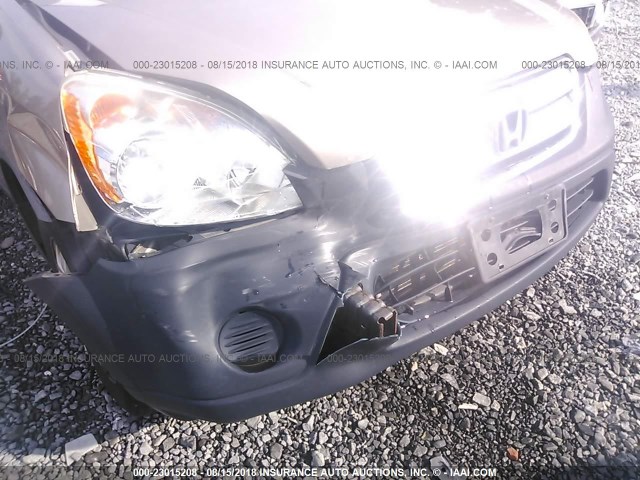 JHLRD789X6C000248 - 2006 HONDA CR-V SE/EX GOLD photo 6