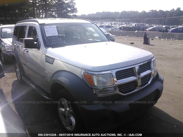 1D8GU28K87W735421 - 2007 DODGE NITRO SXT SILVER photo 1