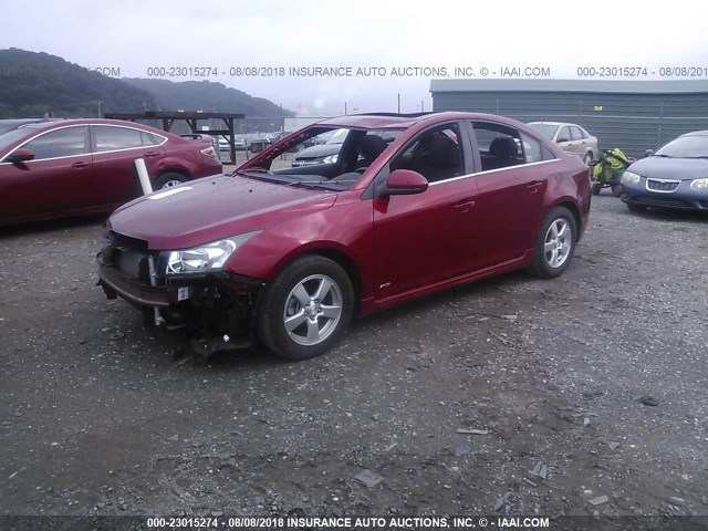 1G1PC5SBXE7191998 - 2014 CHEVROLET CRUZE LT RED photo 2