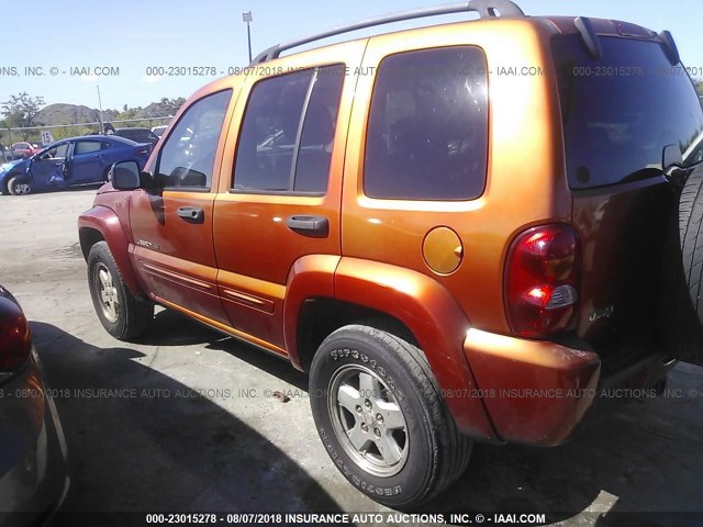 1J4GK58KX2W162031 - 2002 JEEP LIBERTY LIMITED ORANGE photo 3