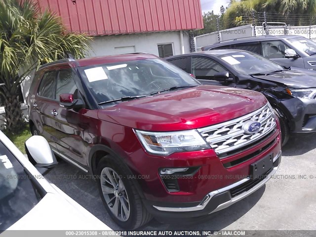 1FM5K7F87JGA85252 - 2018 FORD EXPLORER LIMITED Rot Foto 1