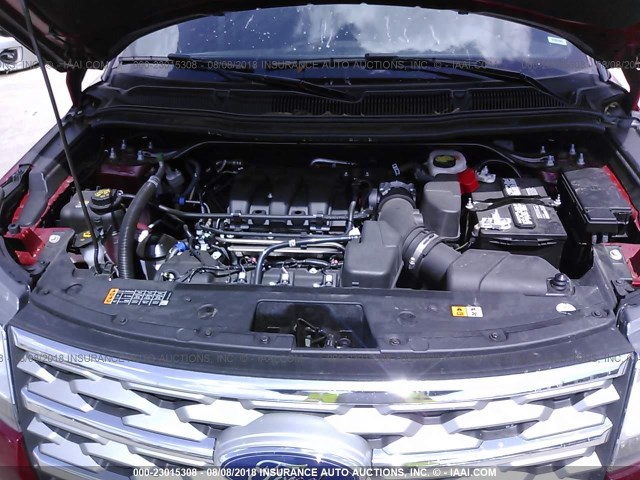 1FM5K7F87JGA85252 - 2018 FORD EXPLORER LIMITED Rot Foto 10