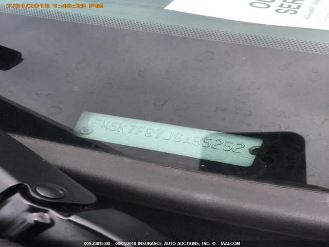 1FM5K7F87JGA85252 - 2018 FORD EXPLORER LIMITED Rot Foto 15