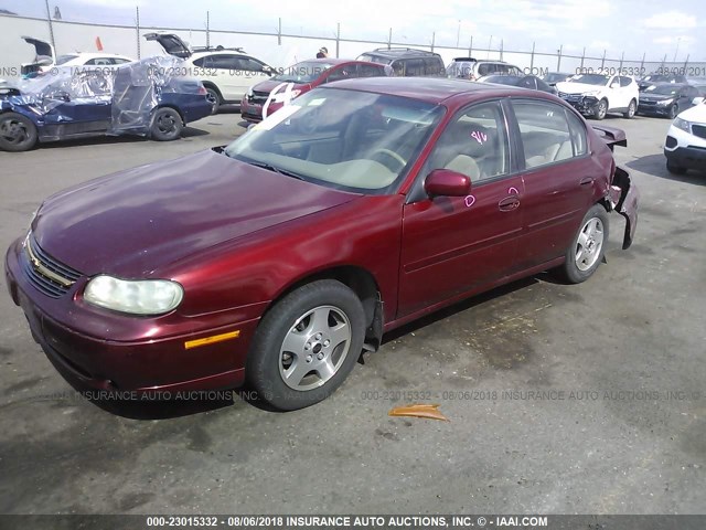 1G1NE52J32M619223 - 2002 CHEVROLET MALIBU LS Tünd qırmızı foto 2