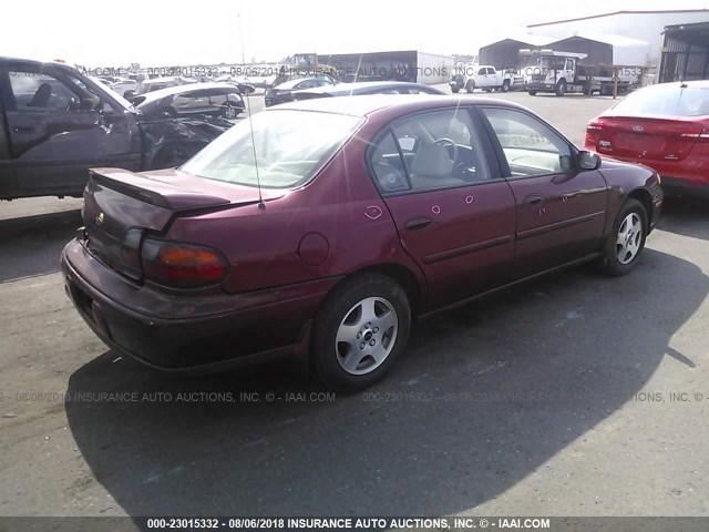 1G1NE52J32M619223 - 2002 CHEVROLET MALIBU LS Tünd qırmızı foto 4