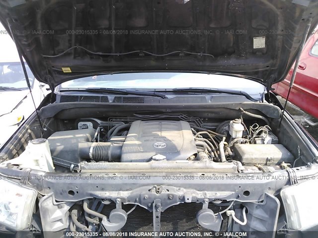 5TFUY5F19DX292915 - 2013 TOYOTA TUNDRA DOUBLE CAB SR5 BLACK photo 10