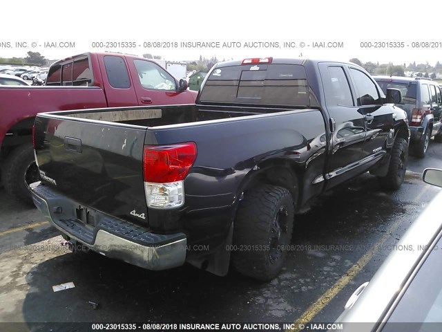 5TFUY5F19DX292915 - 2013 TOYOTA TUNDRA DOUBLE CAB SR5 BLACK photo 4