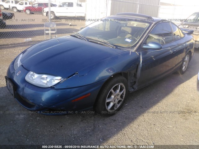 1G8ZY12702Z222353 - 2002 SATURN SC2 BLUE photo 2