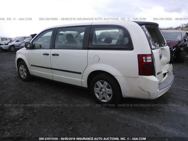 1D8HN44H78B115563 - 2008 DODGE GRAND CARAVAN SE WHITE photo 3