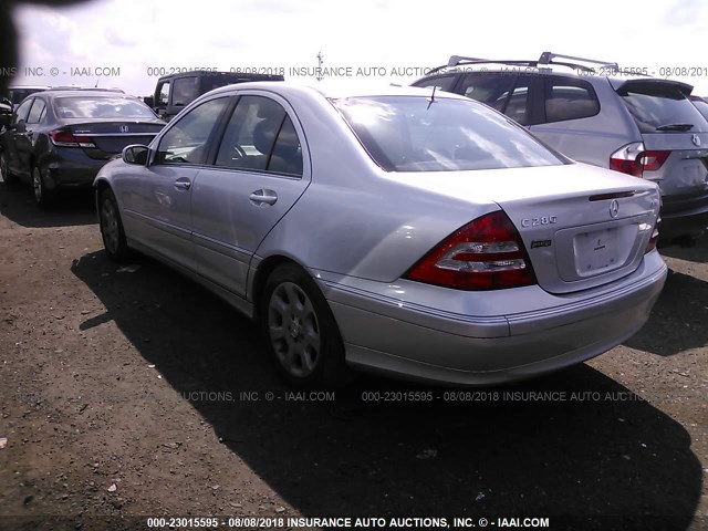 WDBRF92H46F791165 - 2006 MERCEDES-BENZ C GENERATION 2006 280 4MATIC SILVER photo 3