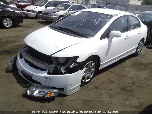 2HGFA16549H309920 - 2009 HONDA CIVIC LX WHITE photo 2