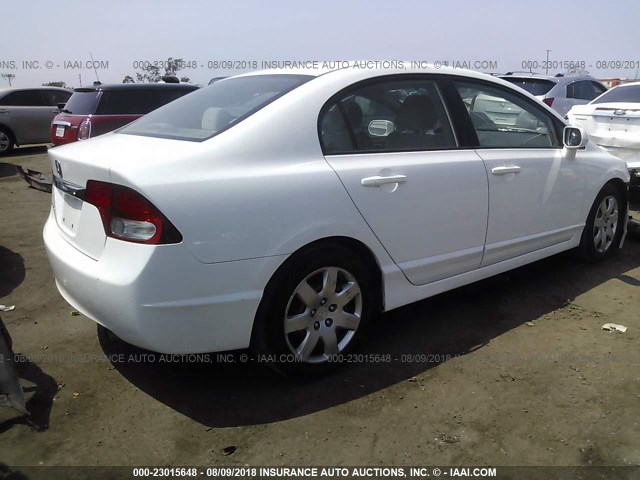 2HGFA16549H309920 - 2009 HONDA CIVIC LX WHITE photo 4