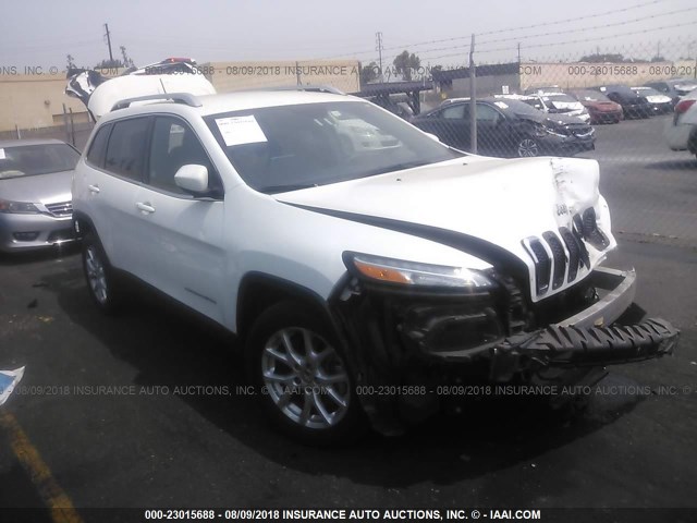 1C4PJLCS3EW223793 - 2014 JEEP CHEROKEE LATITUDE WHITE photo 1