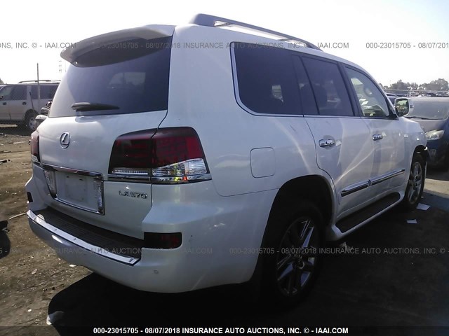 JTJHY7AX4E4156779 - 2014 LEXUS LX 570 WHITE photo 4