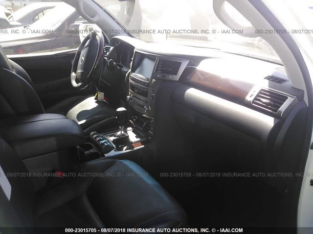 JTJHY7AX4E4156779 - 2014 LEXUS LX 570 WHITE photo 5