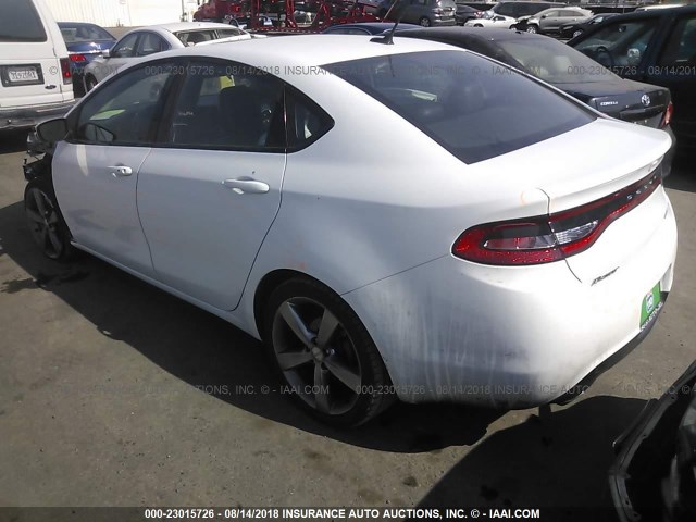 1C3CDFEB5ED672851 - 2014 DODGE DART GT WHITE photo 3