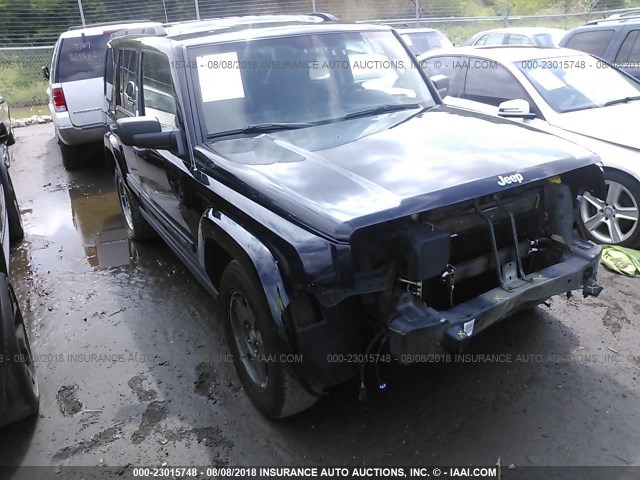 1J8HG48K86C131740 - 2006 JEEP COMMANDER BLACK photo 1