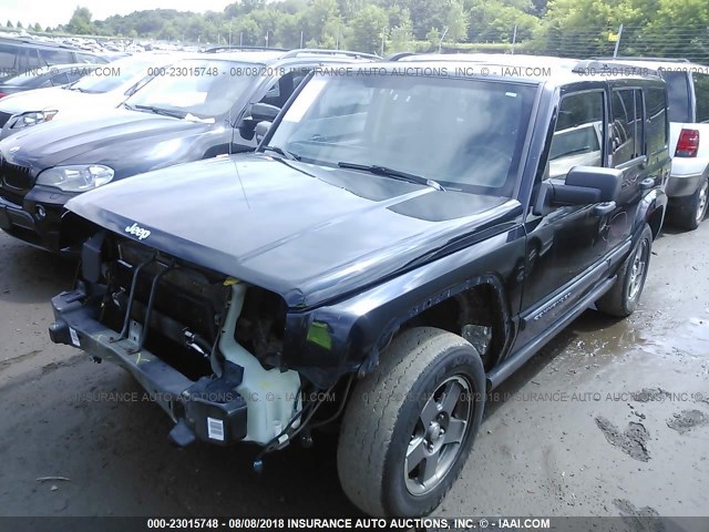 1J8HG48K86C131740 - 2006 JEEP COMMANDER BLACK photo 2