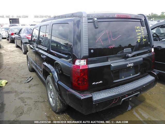 1J8HG48K86C131740 - 2006 JEEP COMMANDER BLACK photo 3
