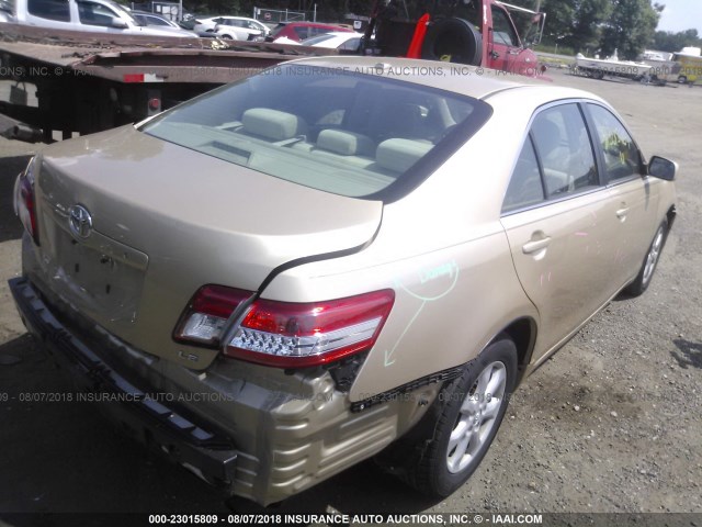 4T1BF3EK0BU217543 - 2011 TOYOTA CAMRY SE/LE/XLE GOLD photo 4
