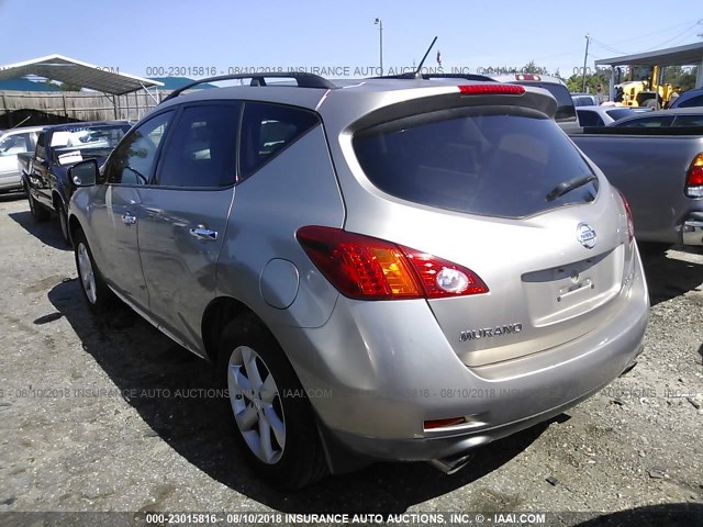 JN8AZ18W39W154077 - 2009 NISSAN MURANO S/SL/LE BEIGE photo 3