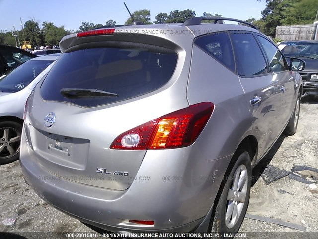 JN8AZ18W39W154077 - 2009 NISSAN MURANO S/SL/LE BEIGE photo 4