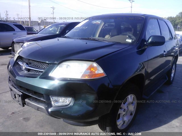 2HNYD18221H533865 - 2001 ACURA MDX GREEN photo 6